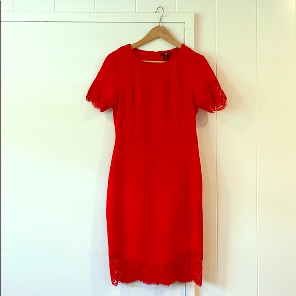 Dresses & Skirts - H&M Red Cocktail Dress- Sz 10